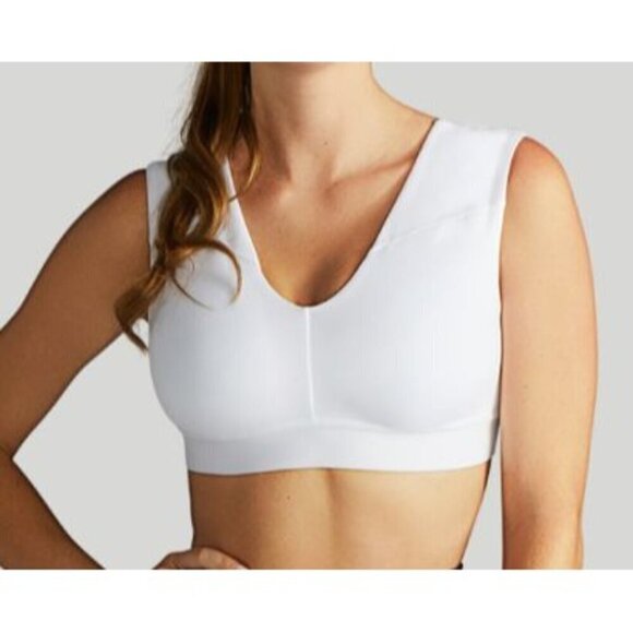 2 Tommie Copper Shoulder Support Comfort Bras One Black& One White 3X New - Picture 1 of 7